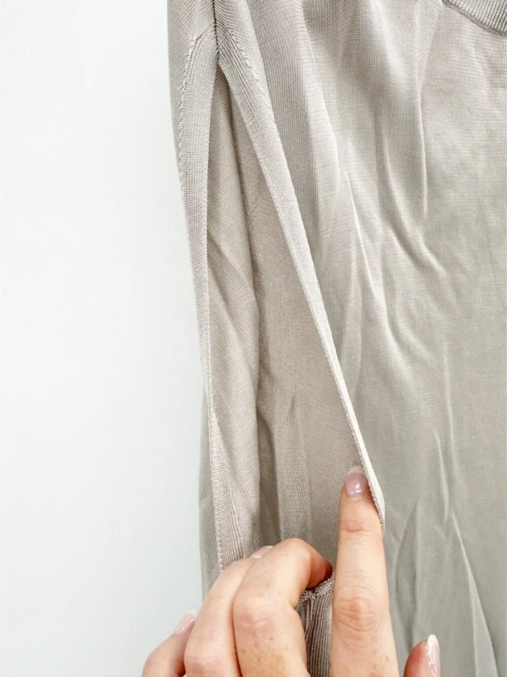 COS // Taupe Semi Sheer Sleeveless Knit Top - Picture 4 of 12